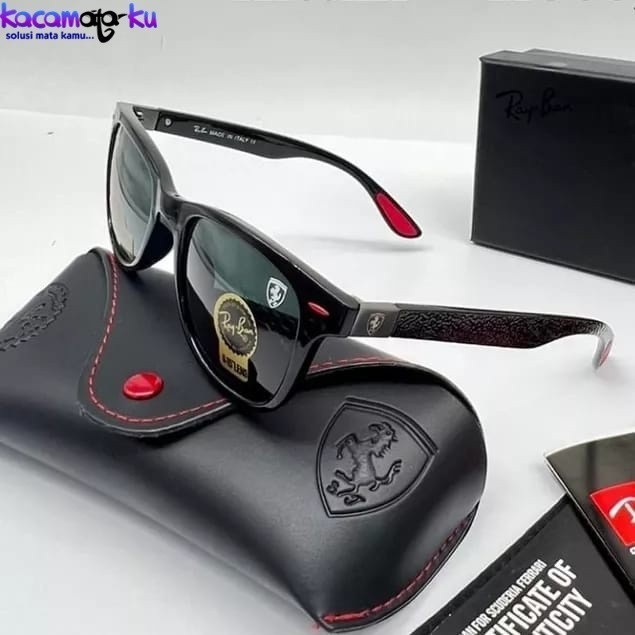 KACAMATA RAYBAN FERRARI ANTI UV PROTECTION LENSA POLARIZED TERBARU.