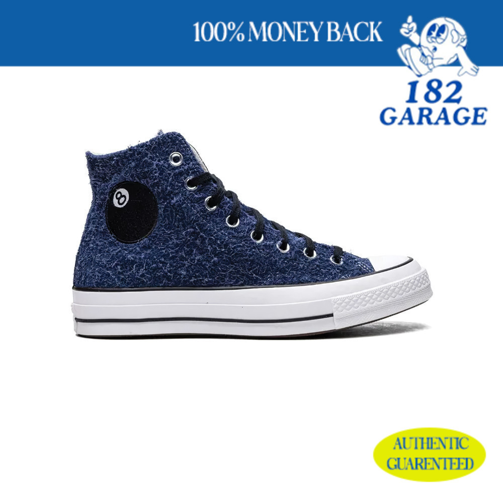 Sepatu Converse Stussy X  70 Hi 8 Ball Dark Blue