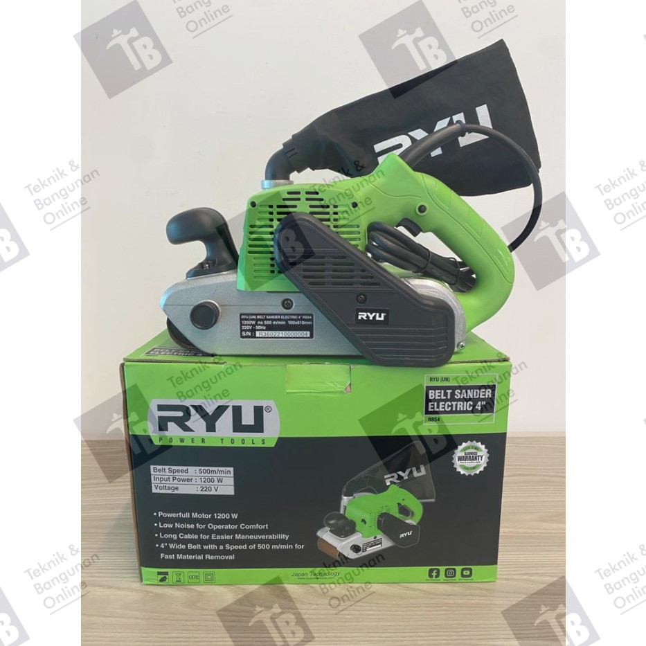 RYU RBS4 MESIN AMPLAS BELT SANDER / AMPLAS KAYU PUTAR TANK 4" RYU RBS 4`