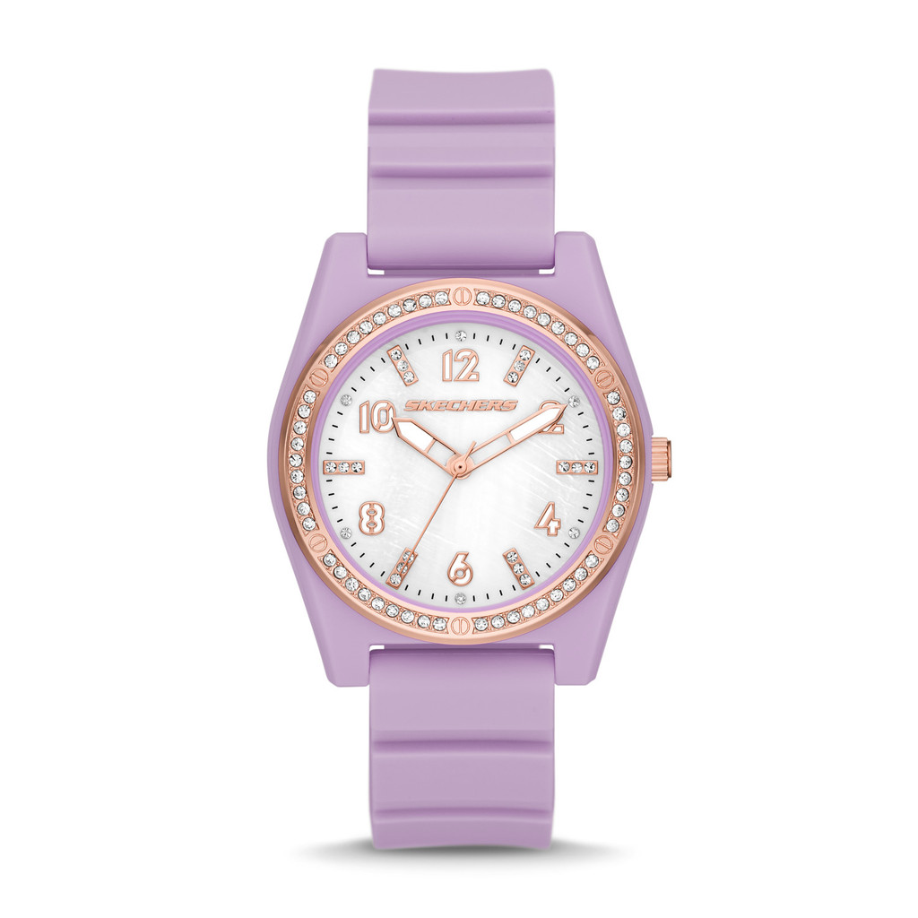 Skechers Evalyn Purple Silicone 40MM Jam Wanita - SR6294