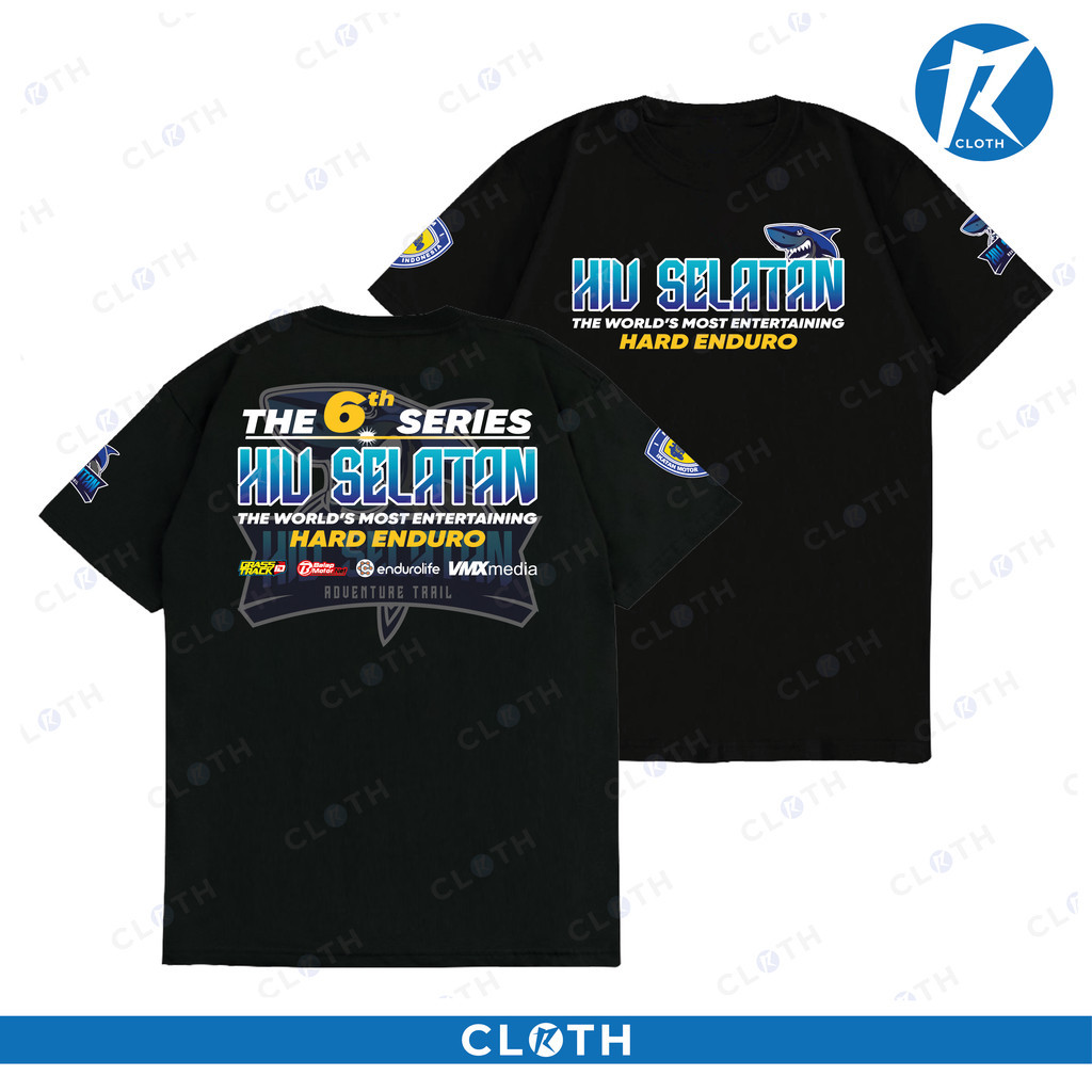 T-SHIRT KAOS HIU SELATAN ROUND 6 SERIES HARD ENDURO CILACAP TRAIL ADVENTURE Atasan