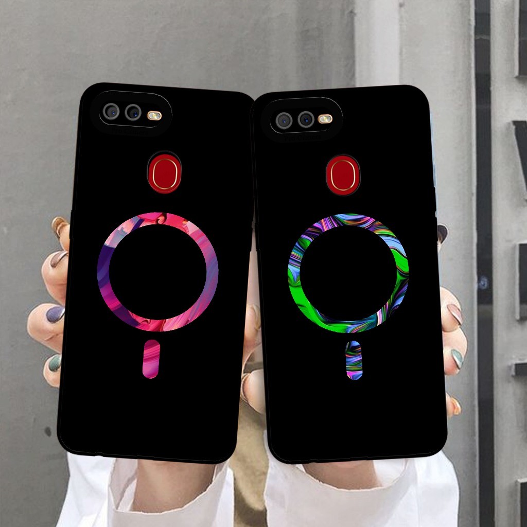 Softcase Untuk Oppo A5S/A7/A12/A11K/F9 - Softcase Gambar Fashion Printing Lingkaran New Series Kekin