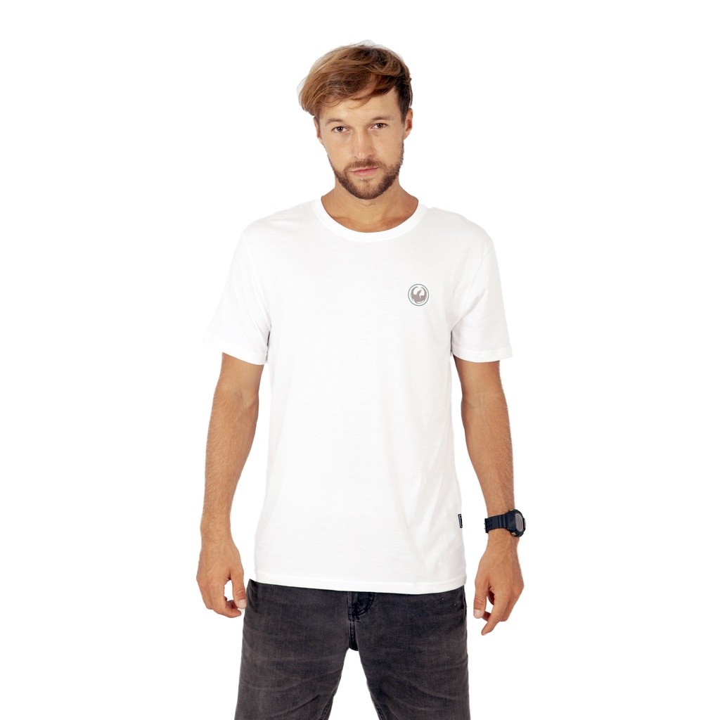 Dragon Kaos Lengan Pendek Pria Putih Shener DMTSS921-WHT Planet Surf