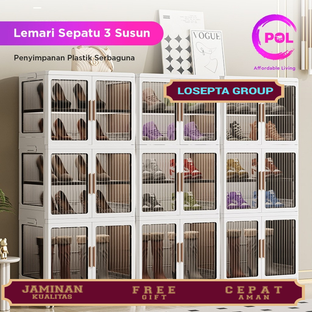 POL - Lemari Sepatu Lipat Plastik