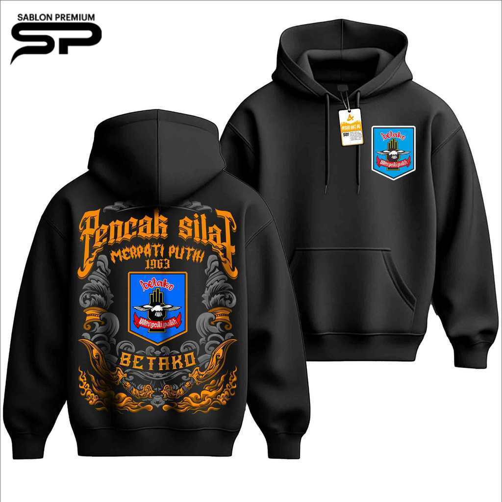 Jaket Hoodie Merpati Putih BETAKO 1963 Terbaru | Atasan Distro Kaos Silat MP Merpati Putih