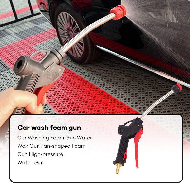POOU IOT Pistol Lilin Air Cuci Mobil Pistol Busa Berbentuk Kipas Pistol Air Bertekanan Tinggi