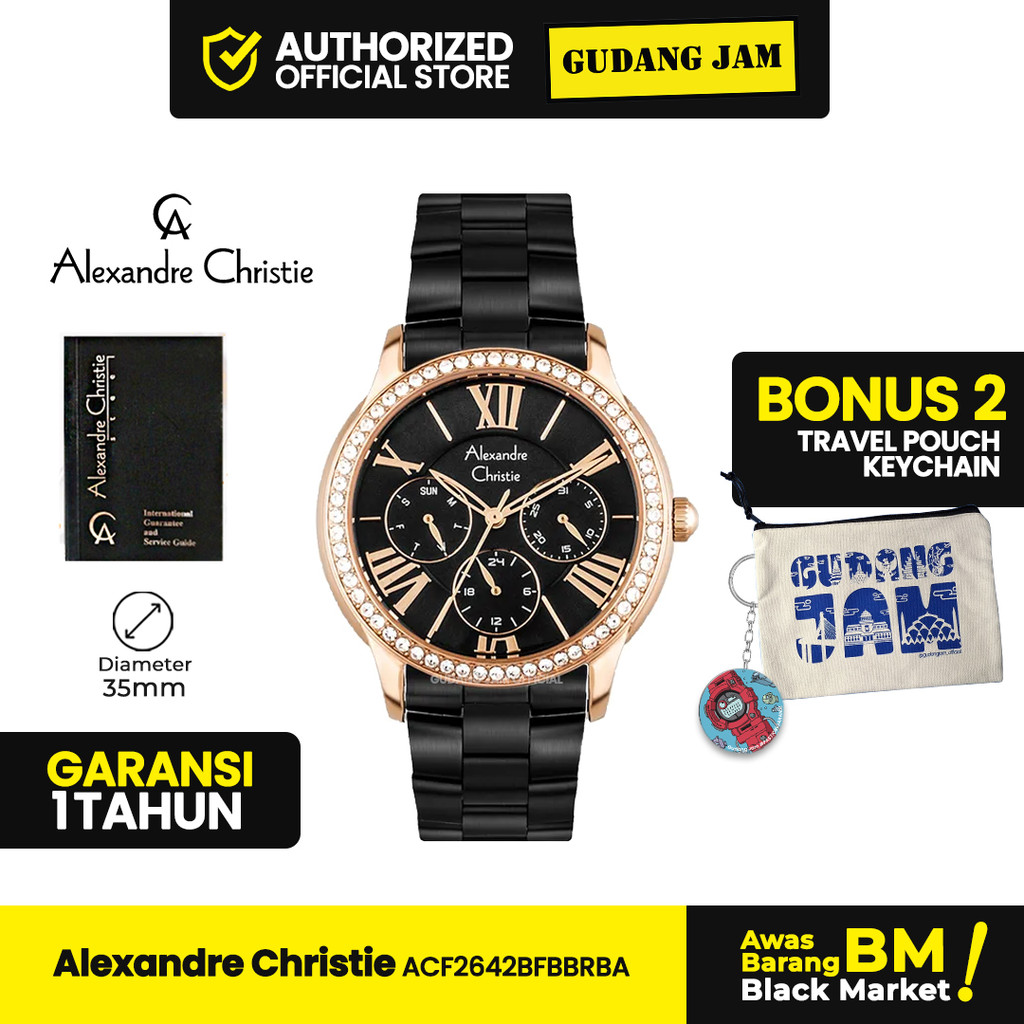 Jam Tangan Wanita Alexandre Christie AC 2642 BFBBRBA Analog Stainless Steel