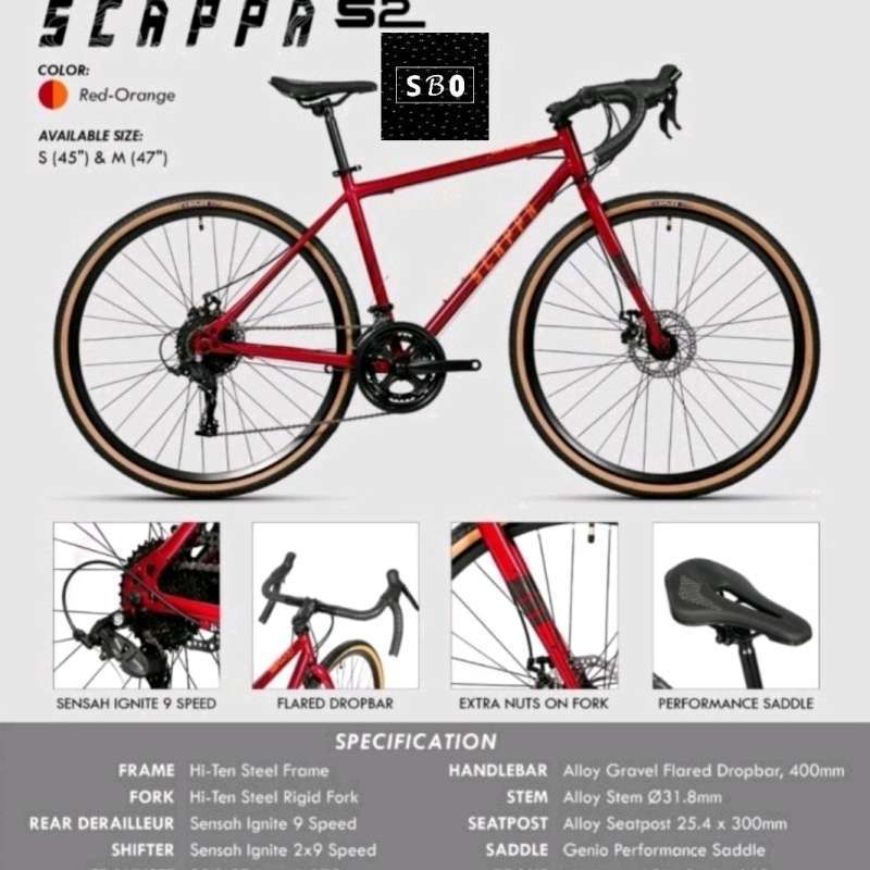 Sepeda Roadbike Gravel Genio Scappa S2 Terbaru Gen3 (s 2)