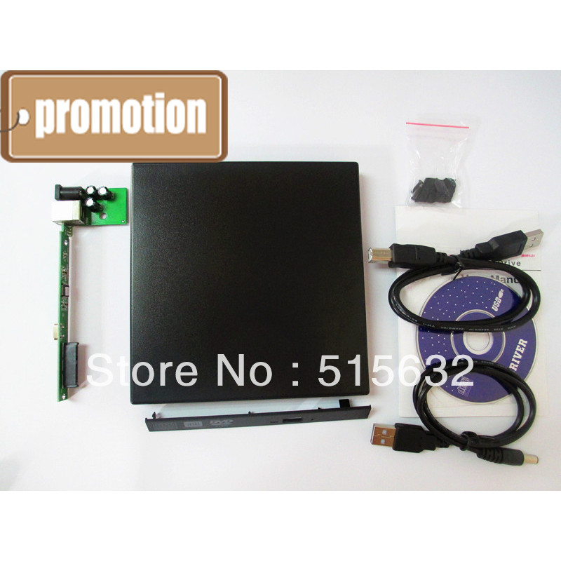 Laptop External USB 2.0 CD DVD ROM Portable Drive Enclosure IDE SATA External Case