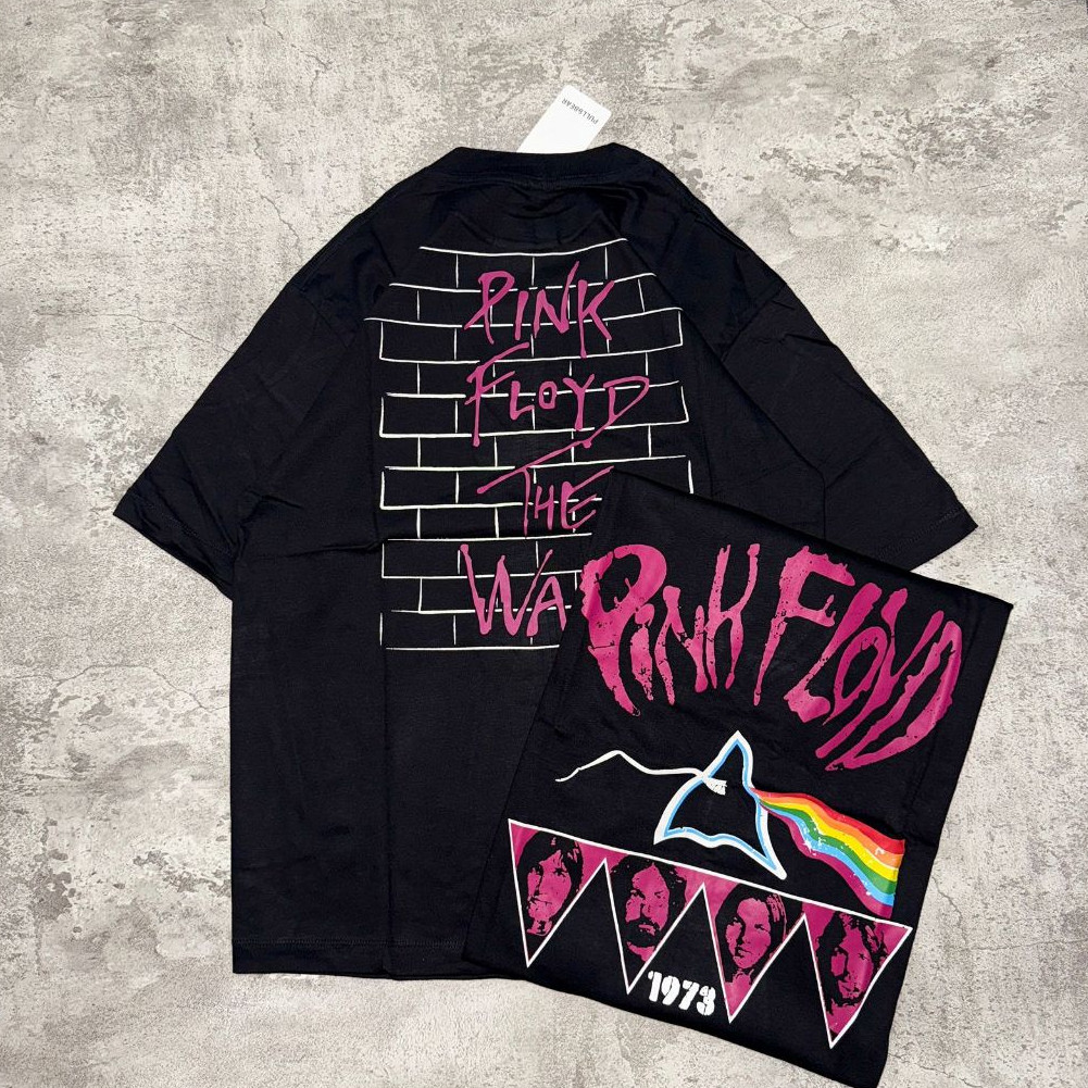 Baju Kaos Pull&Bear Oversize PINK FLOYD 1973 - T Shirt Band Vintage Oversize Pink Floyd Black 20s Ka
