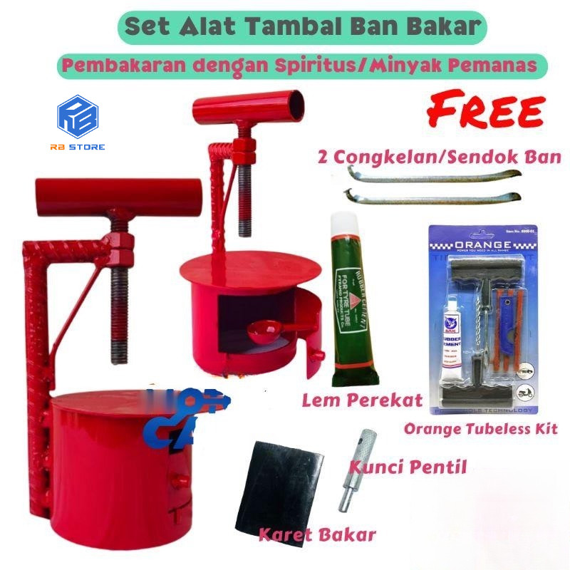Alat Tambal Ban Bakar Berkualitas PAKET PALING KOMPLIT MURAH Alat Tambal Ban Bakar pres ban motor
