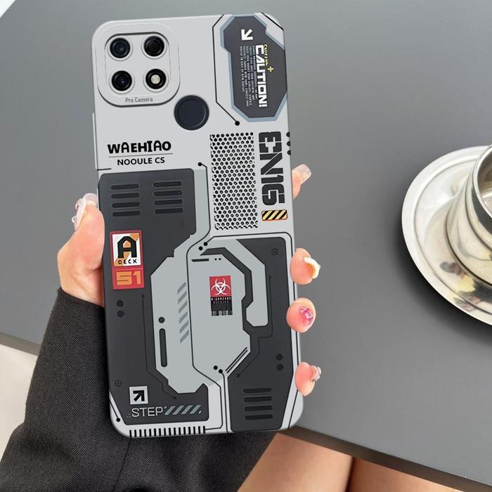 [BC01] Case Untuk Realme C12/C25/C25s - Motif Mesin CPU Cyberpunk - Softcase Pro Camera, Casing HP, 
