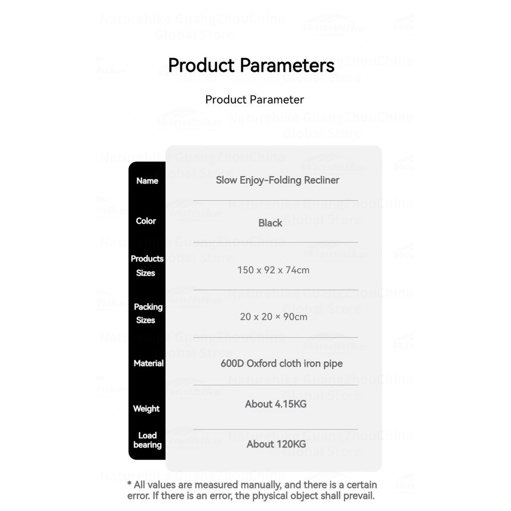 Naturehike BLACKDOG Folding Chair Recliner Adjustable Lounger for Camping Outdoor Fishing Beach Picn