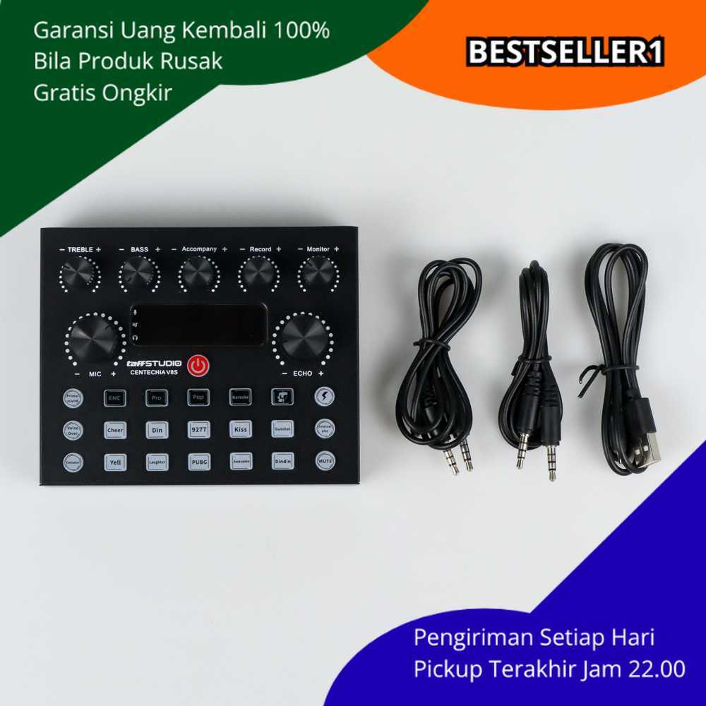 Sound Card Mixer External USB Bluetooth Dengan Efek Suara Karaoke Live Chip DSP Bass Treble Reverb P