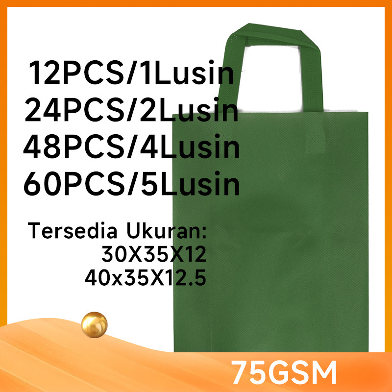 Tas Goodie Bag Laken Premium 75gsm - 2 Pilihan Ukuran Besar, Material Tebal & Berkuallitas, Ideal un