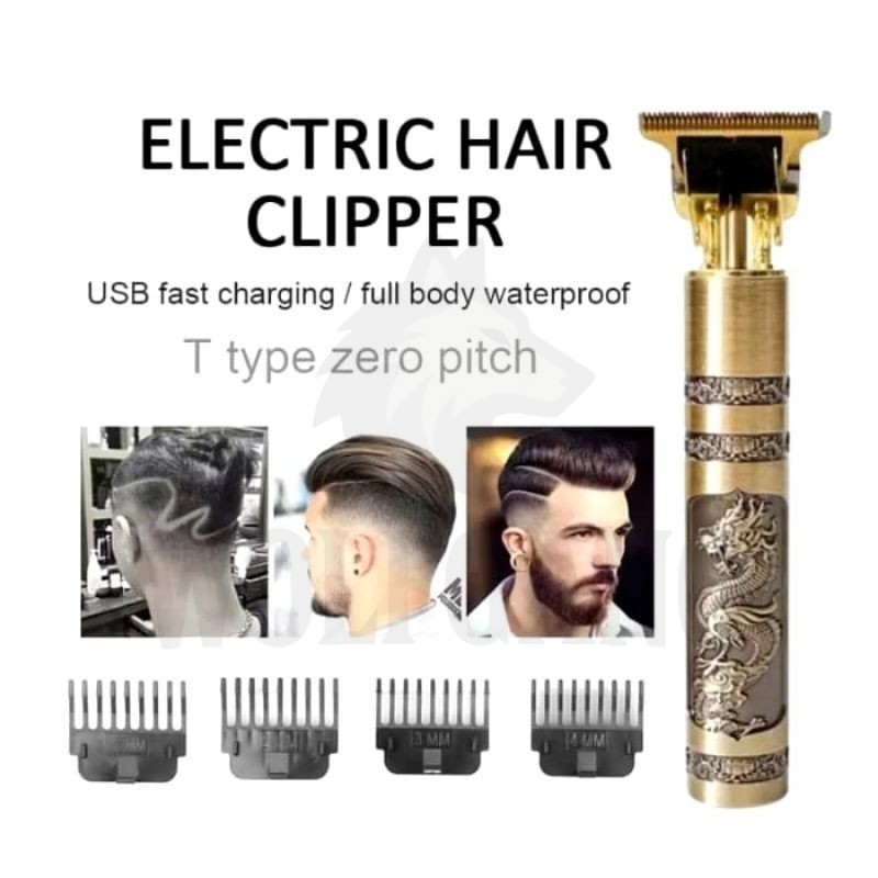 Alat Cukur Rambut Elektrik Cukuran Electric Mesin Pencukur Profesional Hair Clipper Vintage Mini Cas