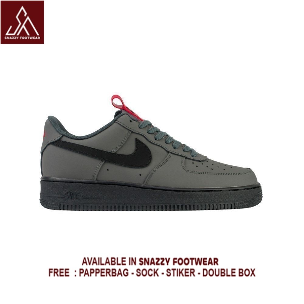 Sepatu Sneakers Nike Air Force 1 Low Anthracite Grey Black 100% Original Unisex