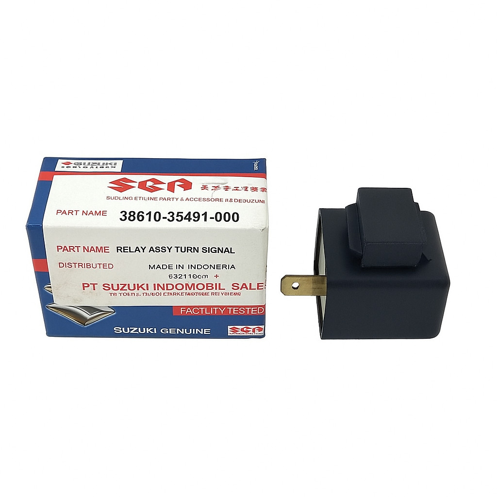 COD Flasher Relay Lampu Assy Sein Suzuki Shogun SMASH Spin RC Original 38610-35491-000 ASLI - 12part