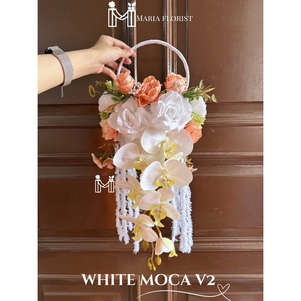 (Teracasa) Flower Hoop Wedding Handbouquet Juntai - Buket Bunga Pernikahan Flower Hoop - Buket Penga