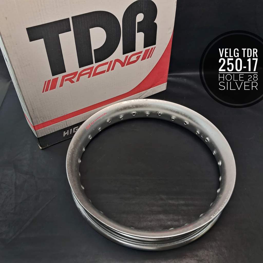 Velg Almunium TDR U Shape 250x17 Silver Hole 28