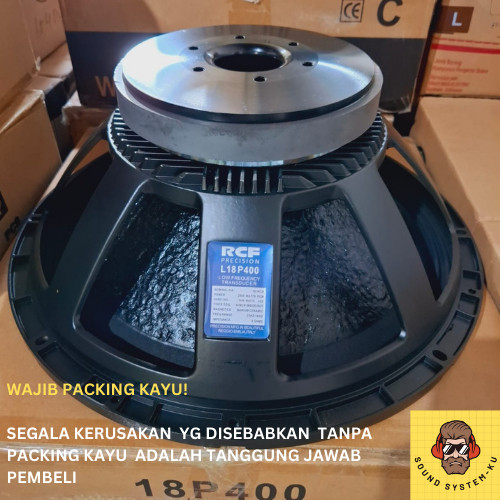 [ WAJIB PACKING KAYU ] SPEAKER RCF 18 INCH LF18P400 / LF18 P400 SPIKER KOMPONEN 18 IN WOFFER COIL 4 