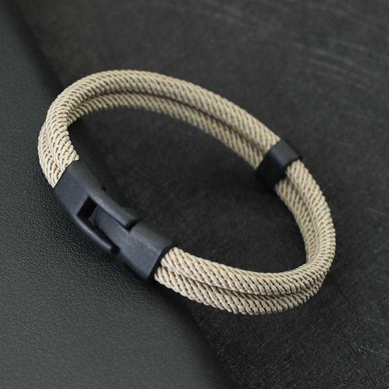 New Fashion Men Bracelet Thread Double Layer Detachable Matching Stackable Braslet Leisure Accessori