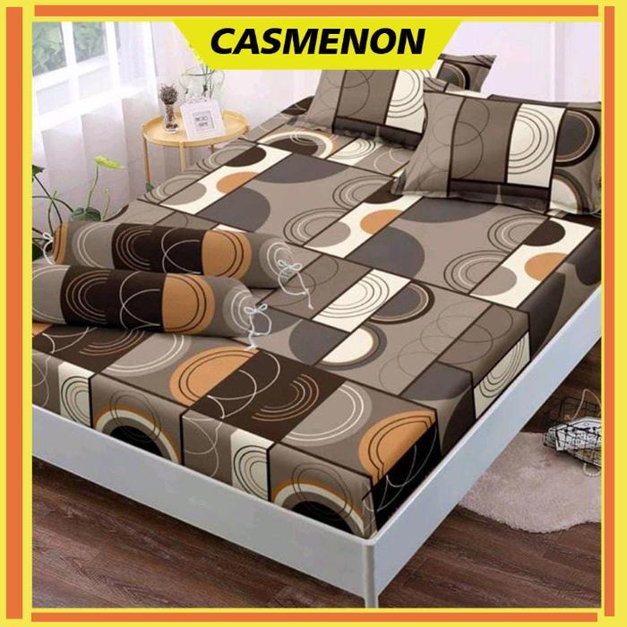 Sprei 180x200 harga grosir - coklat kotak