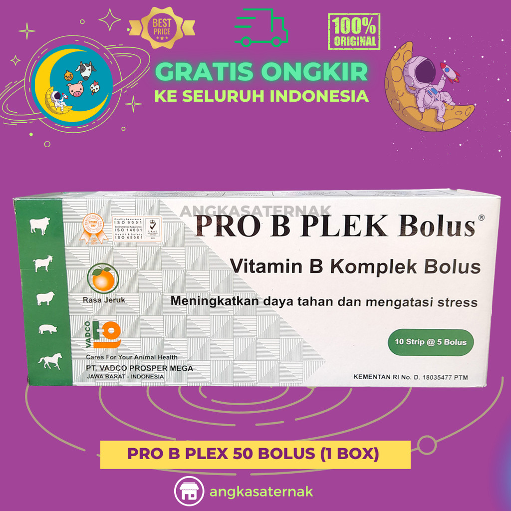 PRO B PLEX 50 BOLUS (1 BOX) - Vitamin B Komplek Untuk Hewan