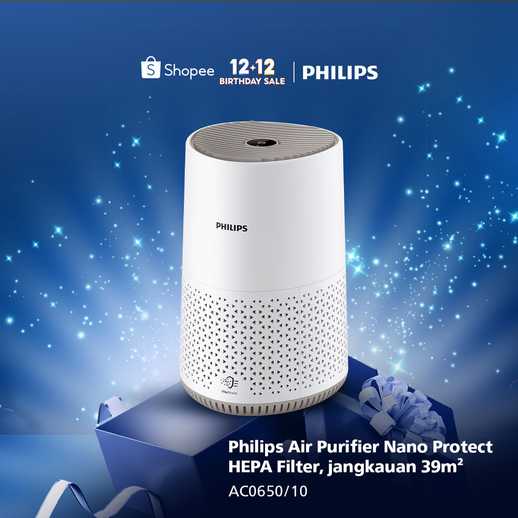Philips Air Purifier 600i Series AC0650/10 - Air Purifier NanoProtect HEPA filter, Daya Paling Ringa