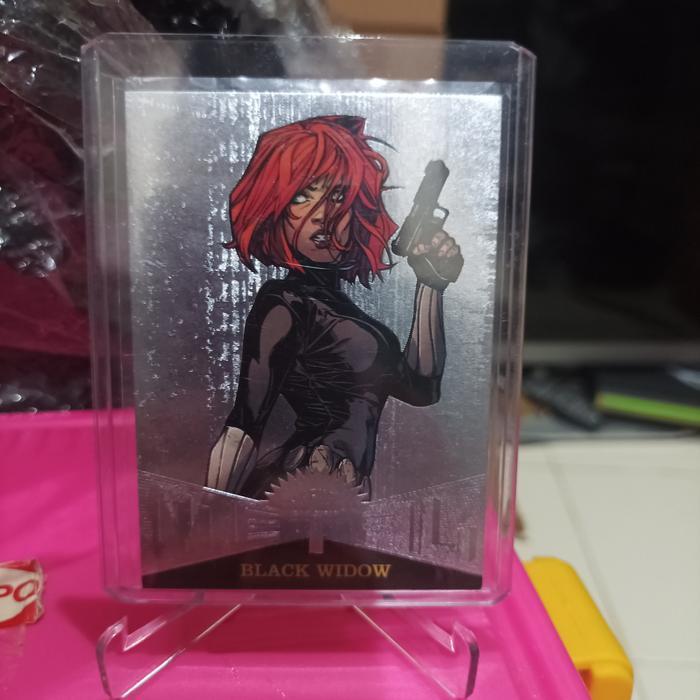 Kartu Marvel METAL 2017 Fleer Ultra Spider-Man | BLACK WIDOW TaO 