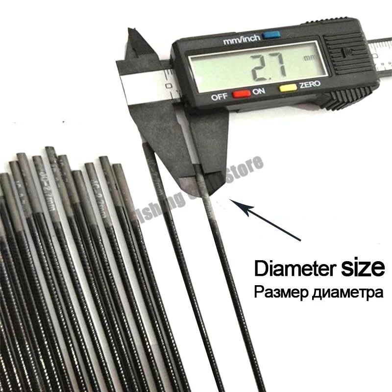 2.2mm-4.1mm 5 Pieces 80cm Fishing Rod Tip Spare Sections Taiwan Fishing Rod Full Size Solid Hollow C