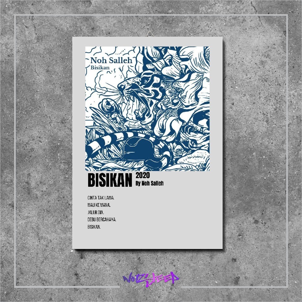bingkai kayu Cover Album Musik Poster Bisikan by Noh Salleh
