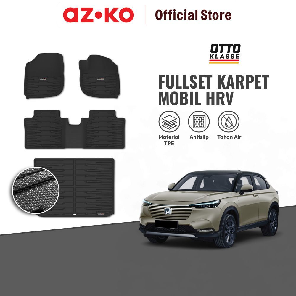 AZKO Otto Klasse Karpet Mobil Fullset Hrv 2022-Now Tpe - Hitam Car CarpetAksesoris Alas Interior Mob