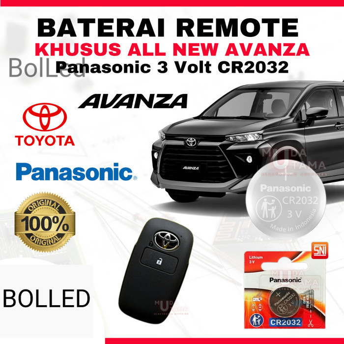 BATERAI REMOTE TOYOTA ALL NEW AVANZA ORIGINAL PANASONIC CR2032 - BATTERY REMOTE TOYOTA ALL NEW AVANZ
