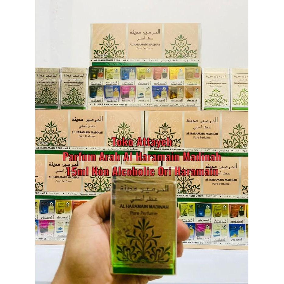 DikirimCepat-- Parfum Arab Al Haramain Madinah 15ml Non Alcoholic Ori Haramain