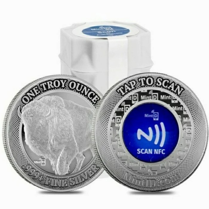 KOIN PERAK 1 OZ FINE SILVER COIN MINTID BUFFALO NFC GENUINE 3,11 GRAM (SN)