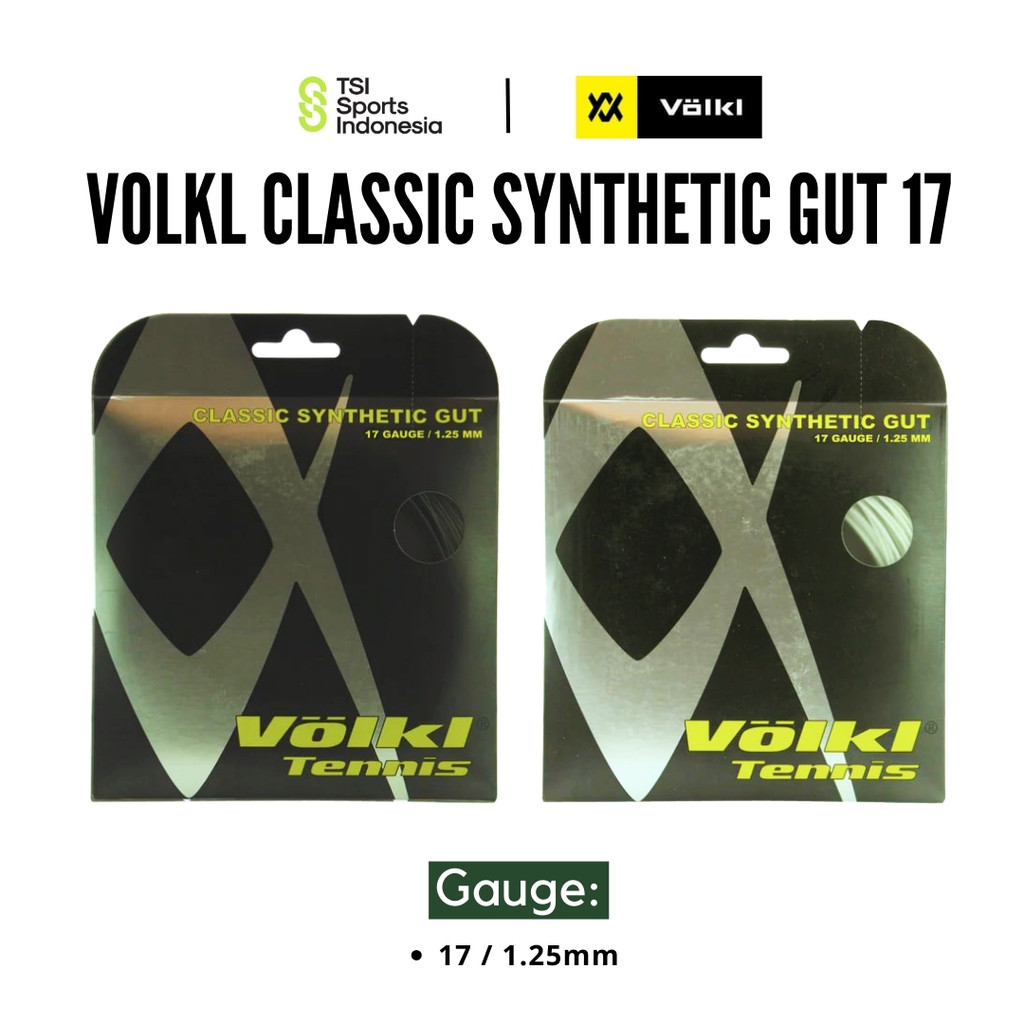 Senar Raket Tenis Volkl CLASSIC SYNTHETIC GUT 17 String Original