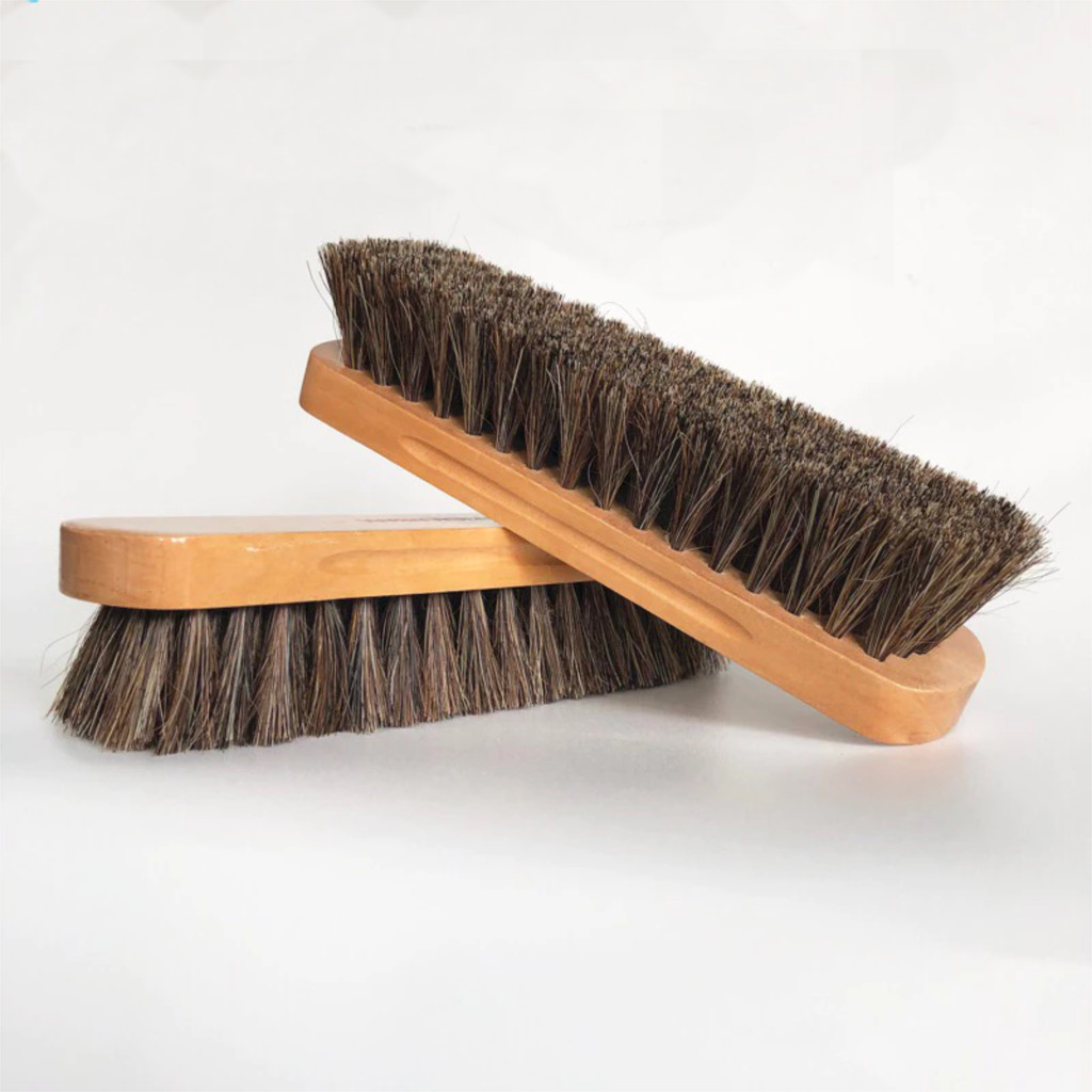 MONIC Sikat Semir Polishing Sepatu Bulu Kuda Horsehair Brush Semir Membersihkan Suede Kulit