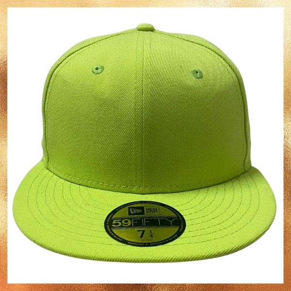 Topi New Era x Undefeated Collab Strike logo Lime 59FIFTY Baseball Fitted Hat Original