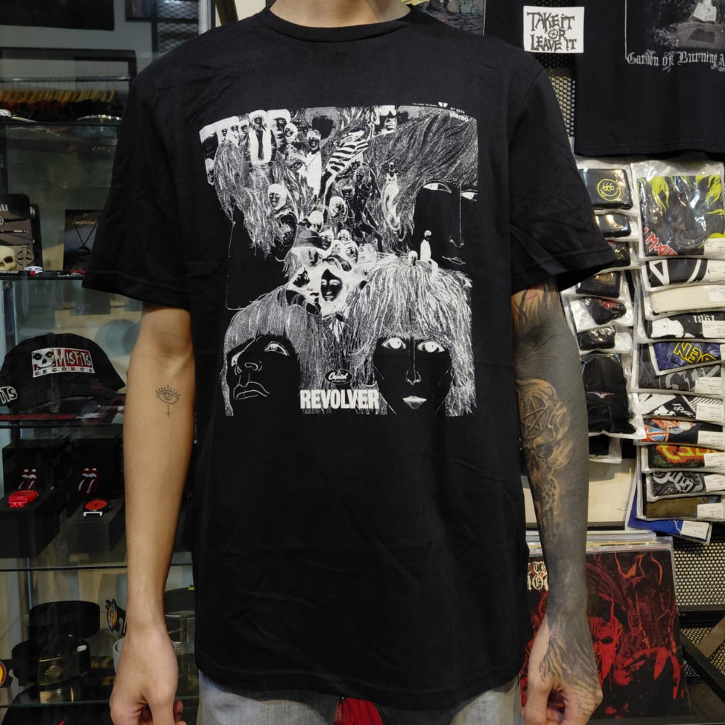 ORI T Shirt Band Official THE BEATLES - REVOLVER BLACK Original