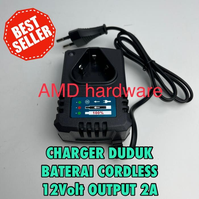CHARGER DUDUK CASAN BATERAI CORDLESS BOR IMPACT FAST CHARGING 12V JLD - 12V MODEL DUDUK