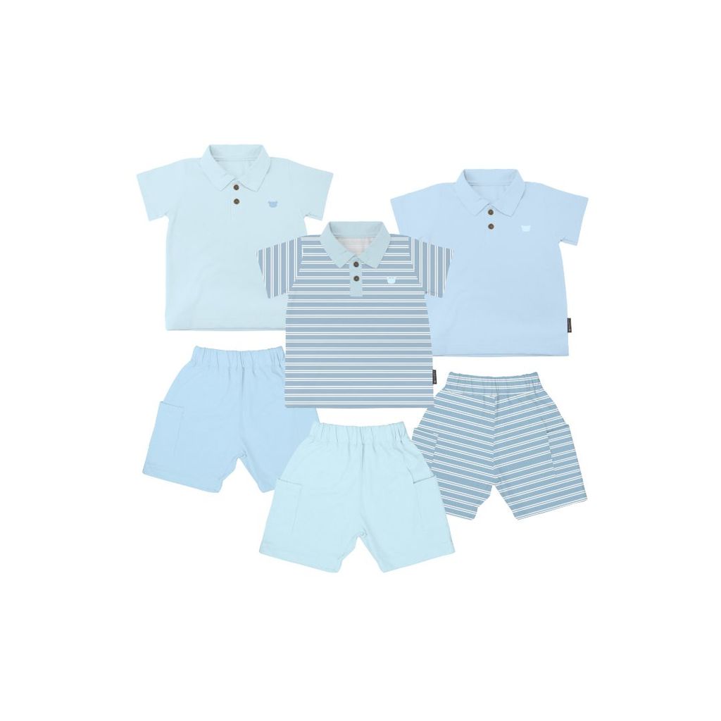 Fluffy Baby Wear Polo Short Pants Boy - Casual Wear - Setelan Anak Cowo