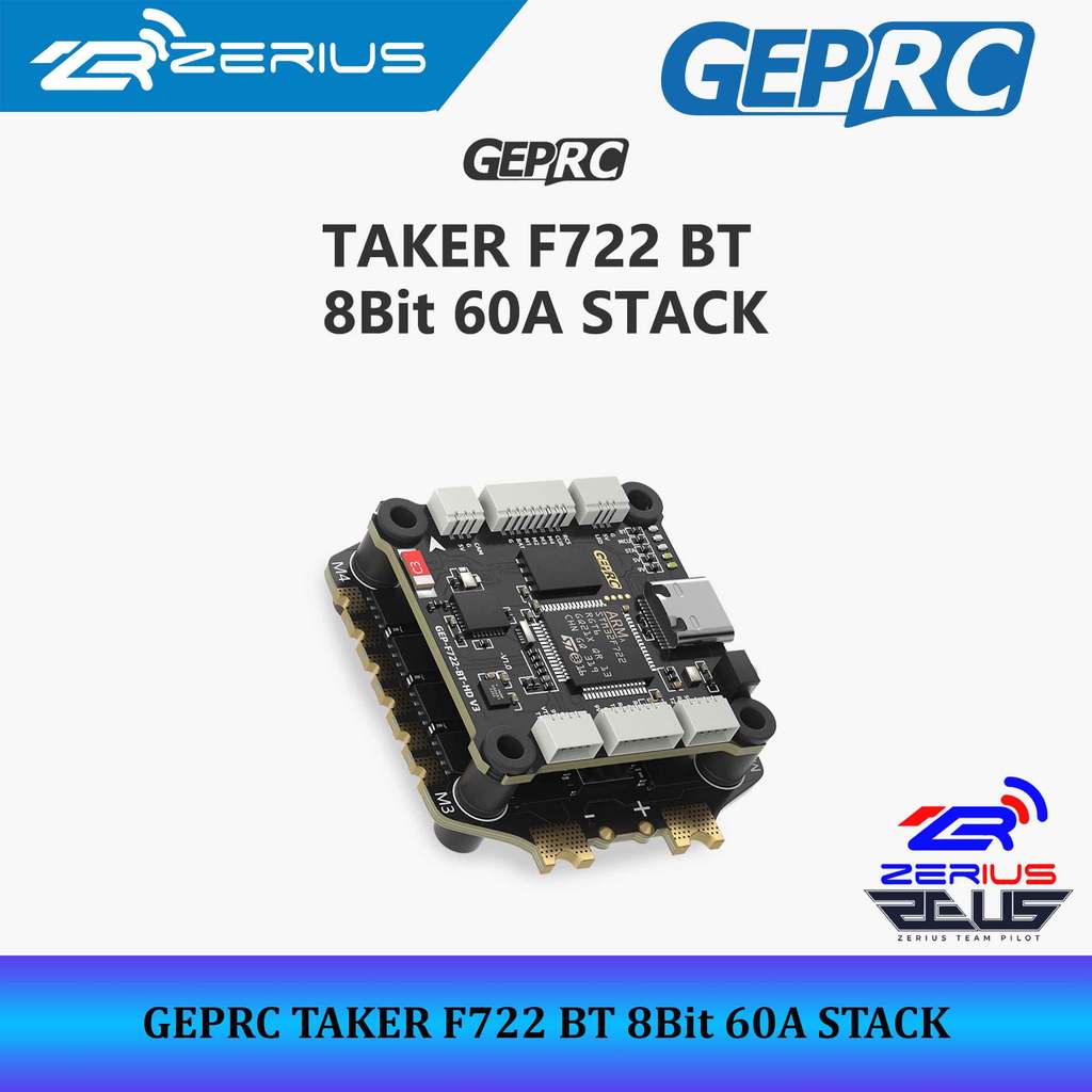 GEPRC TAKER F722 BT 8Bit 60A 30x30 FC ESC Stack 3-6S, Bluetooth FC BLS 4in1 ESC