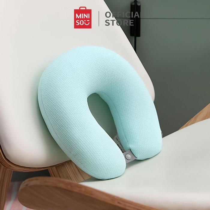 PROMO  MINISO Bantal Leher Travel U-shape dewasa Tidur Siang Bantal Mewah Travel Neck Pillow bantal 
