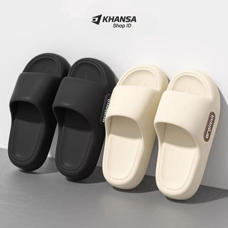 VOOVA Sandal Selop Wanita Karet Sol Lembut Bahan EVA Sandal Selop Pria Sandal Karet Wanita Empuk