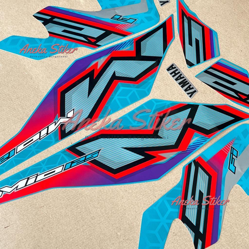 Striping stiker yamaha Mio m3 125 mio125 2022 2023 toska ungu list stiker motor