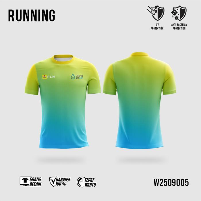Jersey Running PLN  | Kaos Lari PLN | PLN Blue Yellow Sport