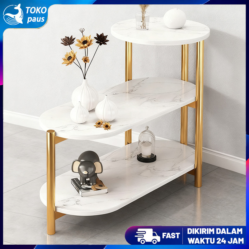 Meja Minimalis Bufet Marmer Kemewahan Ringan Meja Kopi Meja Nakas Meja Tamu Furniture Ruang Tamu Mej