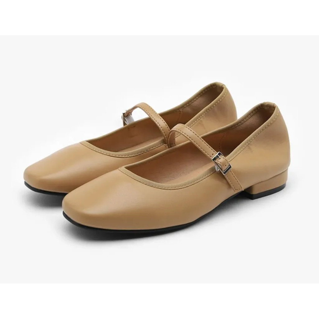 Sepatu Wanita Sappun Charlotte Maryjane Flats (2cm) Beige
