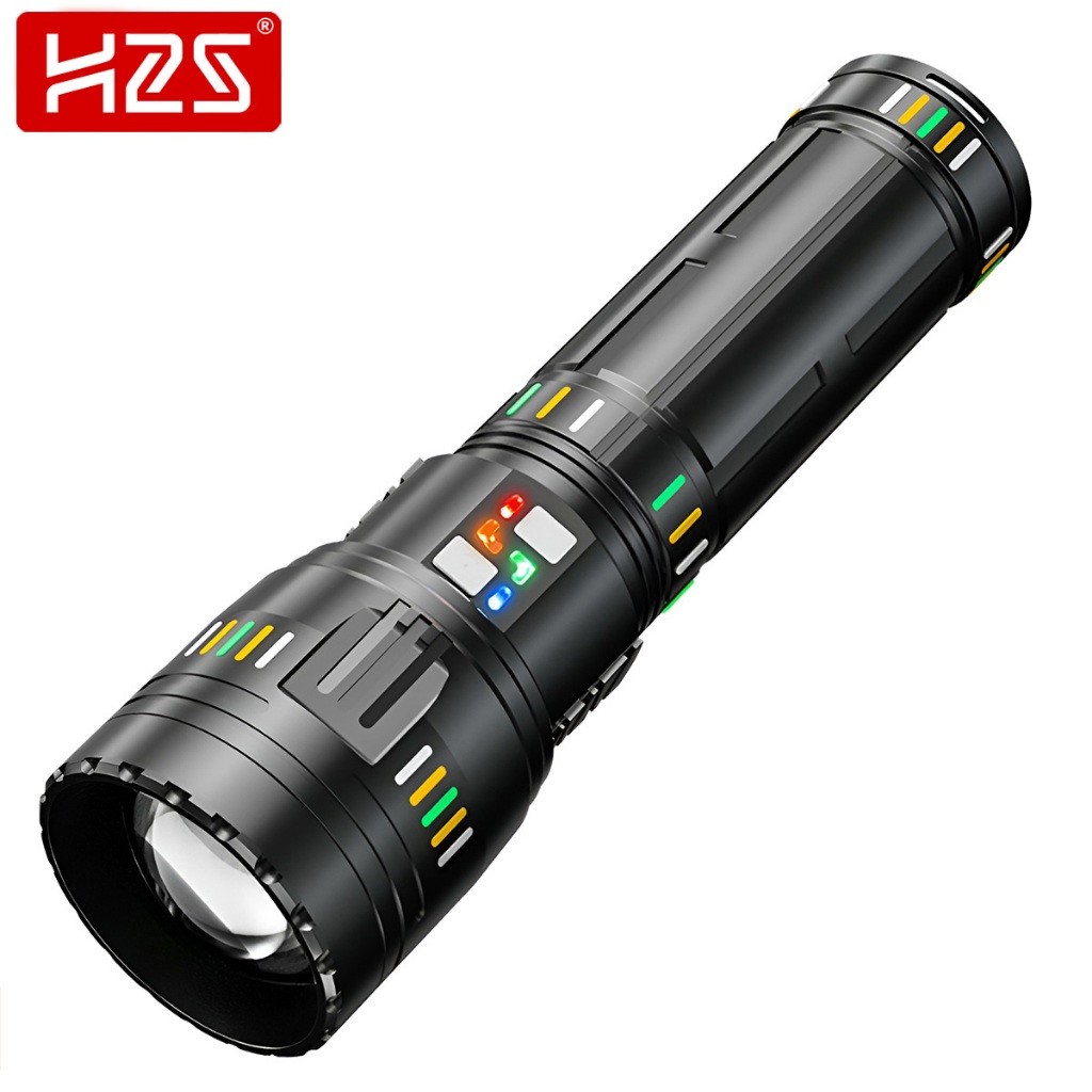 MURAH H2S Senter HS-G600 Super Terang Jumbo Type-C Zoom Waterproof Powerbank